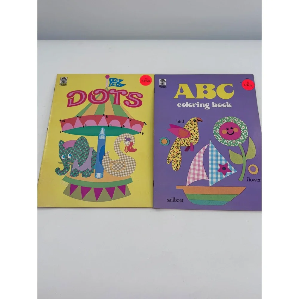 Landoll Merrigold Vintage Coloring Books Kids Activity Books Nursery Rhyme Lot 7